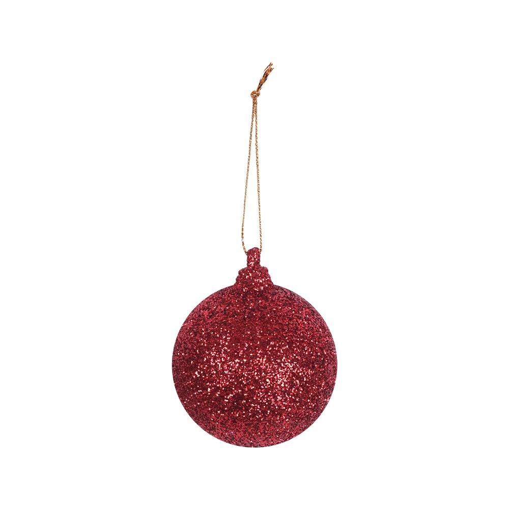 ชุดบอลตกแต่ง SIAMXMAS 6 ซม. สีแดง (แพ็ก 6 ชิ้น)