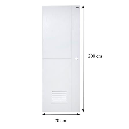 ประตูห้องน้ำ UPVC AZLE PSW22 เกล็ดล่าง 70X200 ซม. สีขาว เจาะลูกบิด_7