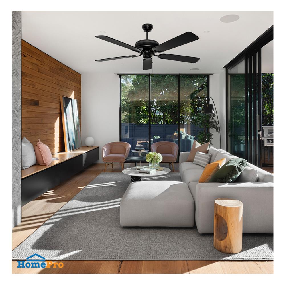 พัดลมไม่มีโคมไฟ CARINI CN35RE 52 นิ้ว สีดำ