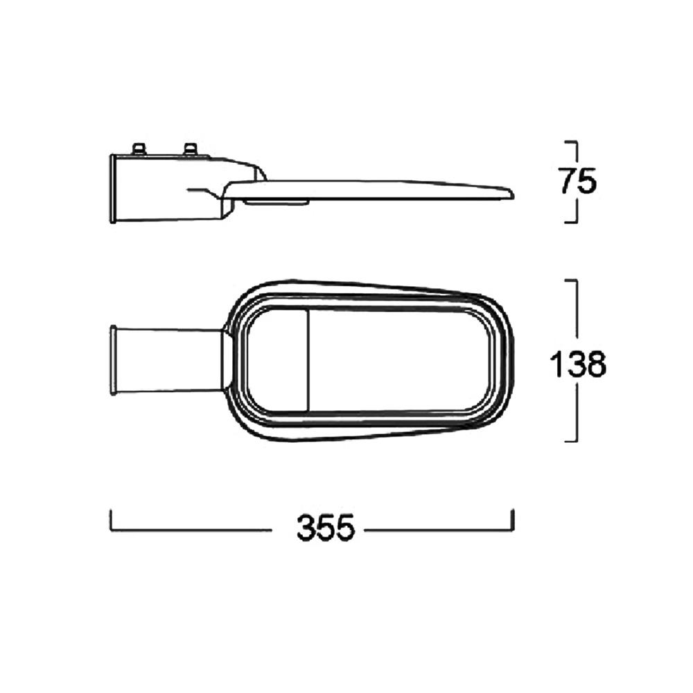 ไฟถนน LED LUMAX 18-A1067 50 วัตต์ DAYLIGHT สีเทา