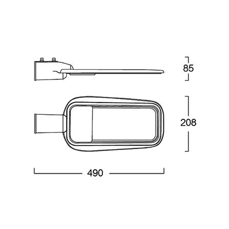 ไฟถนน LED LUMAX 18-A1068 70 วัตต์ DAYLIGHT สีเทา_7