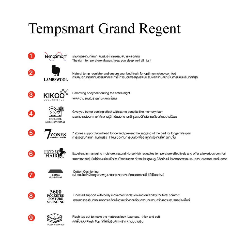 ที่นอน 6 ฟุต SLUMBERLAND TEMPSMART GRAND REGENT