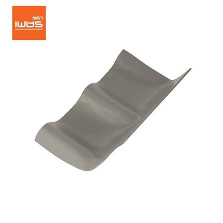 ครอบชนฝา ซ้ายไปขวา ลอนคู่ ตราเพชร 50x28 ซม. สีเทาแพลทินัม_0