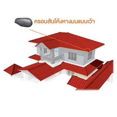 ครอบสันโค้งหางมนเว้า ลอนคู่ ตราเพชร 57x56 ซม. สีเทาแพลทินัม_1