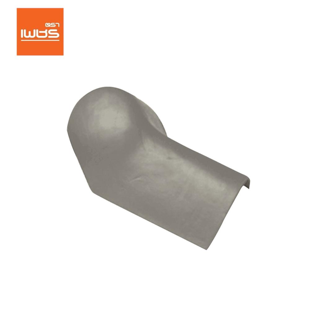 ครอบปิดจั่วปรับมุม ตัวบน ลอนคู่ ตราเพชร 33x55 ซม. สีเทาแพลทินัม