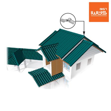 ครอบปิดจั่วปรับมุม ตัวบน ลอนคู่ ตราเพชร 33x55 ซม. สีเทาแพลทินัม_1