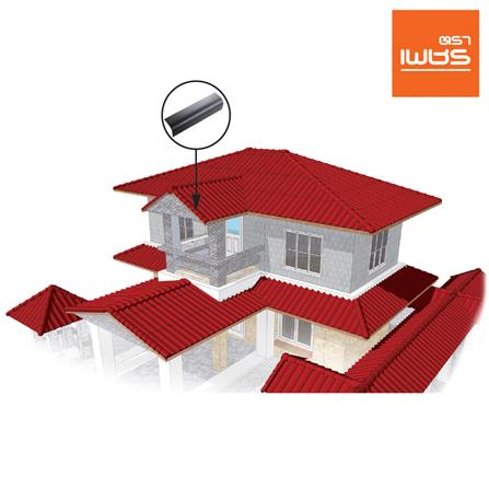 ครอบข้าง ลอนคู่ ตราเพชร 60x20 ซม. สีเทาแพลทินัม_1