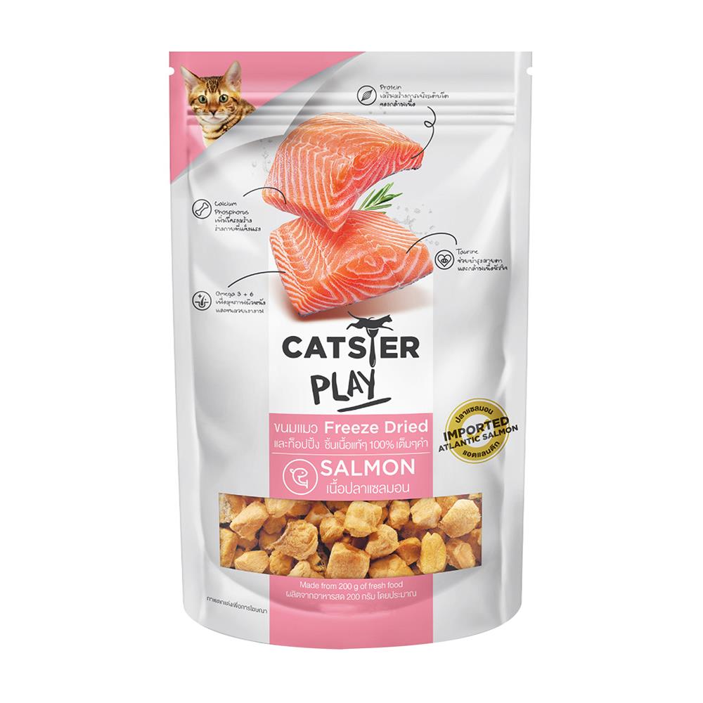 ขนมแมว CATSTER PLAY SALMON 18 ก.