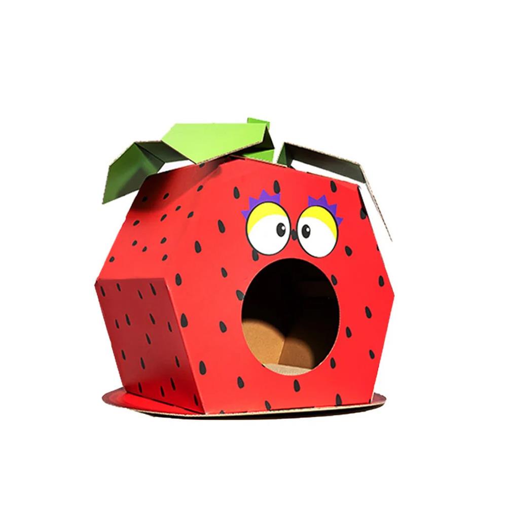 ที่ลับเล็บแมว FOFOS CARDBOARD HOUSE STRAWBERRY