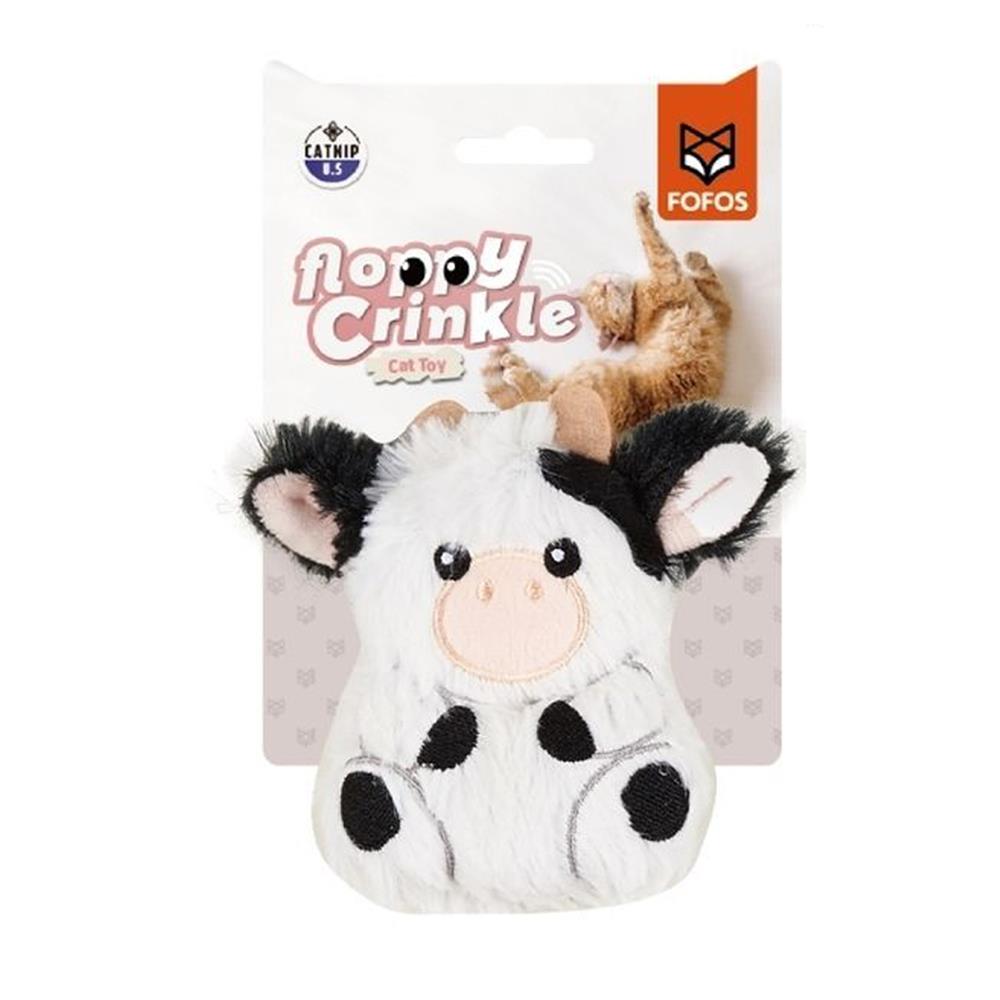 ของเล่นแมว FOFOS FLOPPY CRINKIE CAT TOY COW