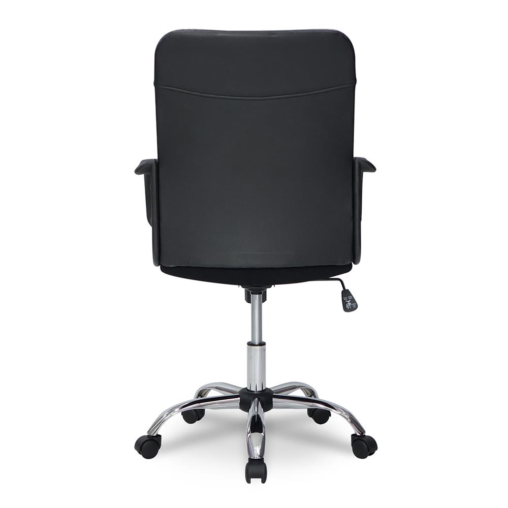 เก้าอี้สำนักงาน SURE DIAMOND PL-1232L PVC สีดำ