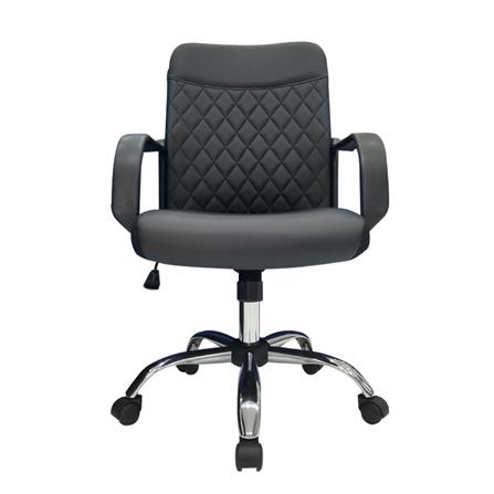 เก้าอี้สำนักงาน SURE DIAMOND PL-1232L PVC สีดำ_1