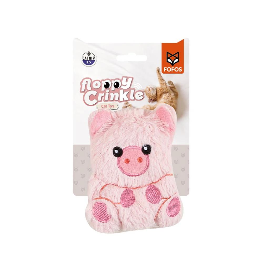 ของเล่นแมว FOFOS FLOPPY CRINKLE CAT TOY PIG