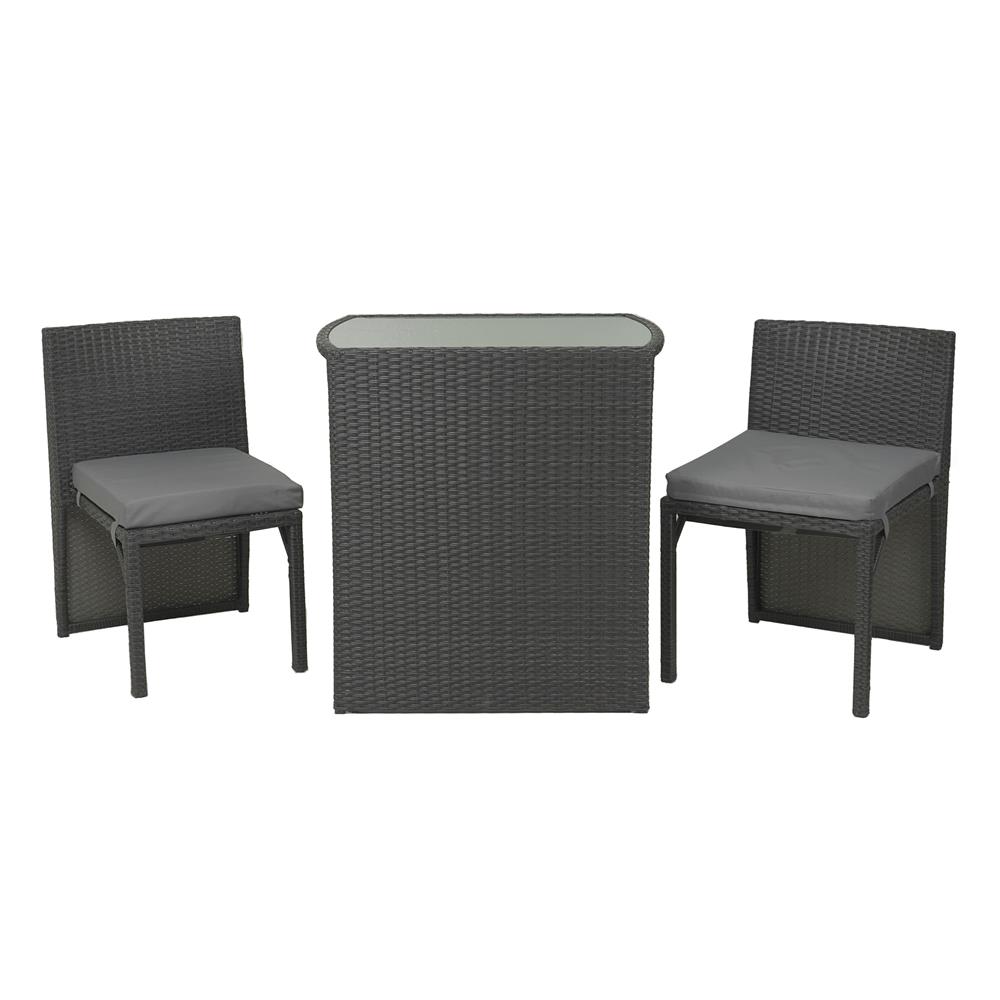 ชุดสนามหวายเทียม 2 ที่นั่ง SPRING REST สีดำ