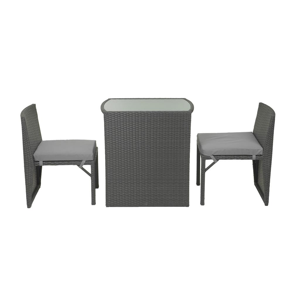 ชุดสนามหวายเทียม 2 ที่นั่ง SPRING REST สีดำ