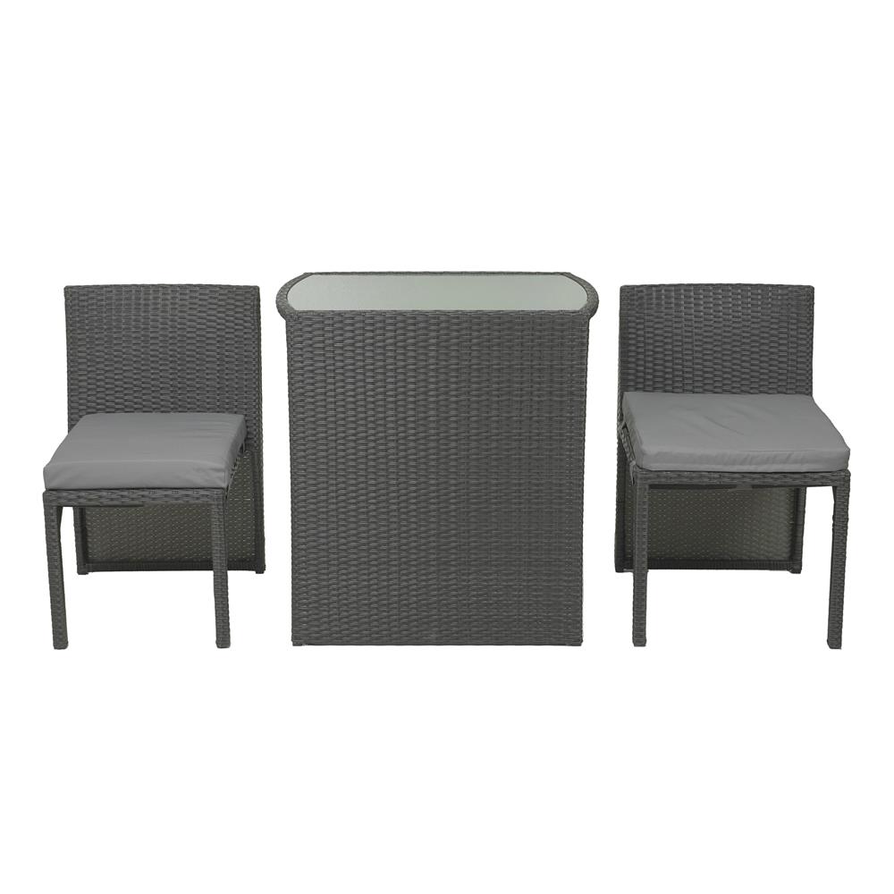 ชุดสนามหวายเทียม 2 ที่นั่ง SPRING REST สีดำ