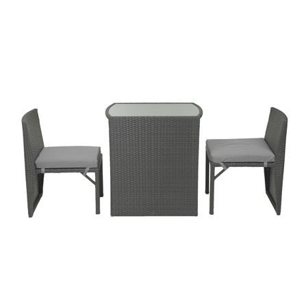 ชุดสนามหวายเทียม 2 ที่นั่ง SPRING REST สีดำ_1