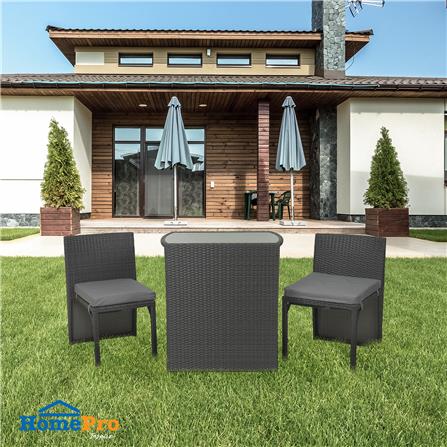 ชุดสนามหวายเทียม 2 ที่นั่ง SPRING REST สีดำ_9