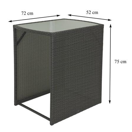 ชุดสนามหวายเทียม 2 ที่นั่ง SPRING REST สีดำ_11