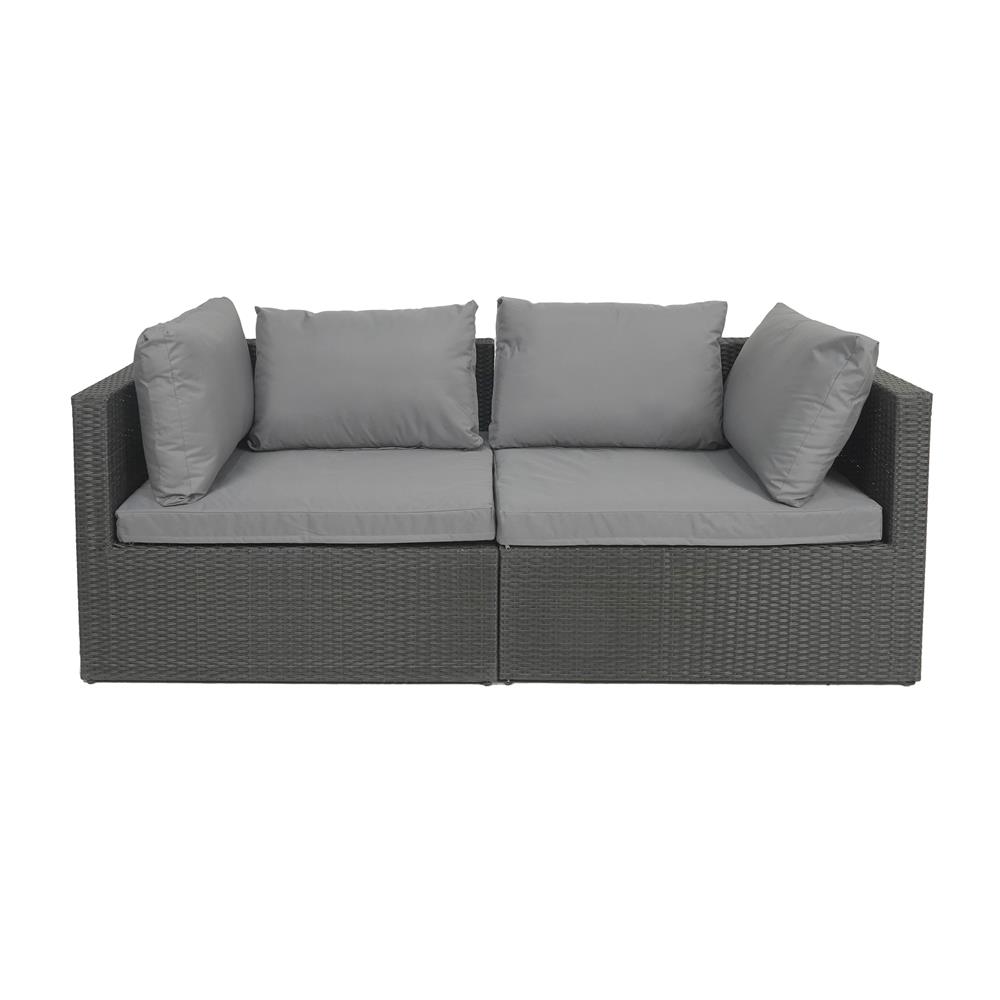 ชุดโซฟาสนาม 4 ที่นั่ง SPRING EXCELLE STRETCH สีดำ