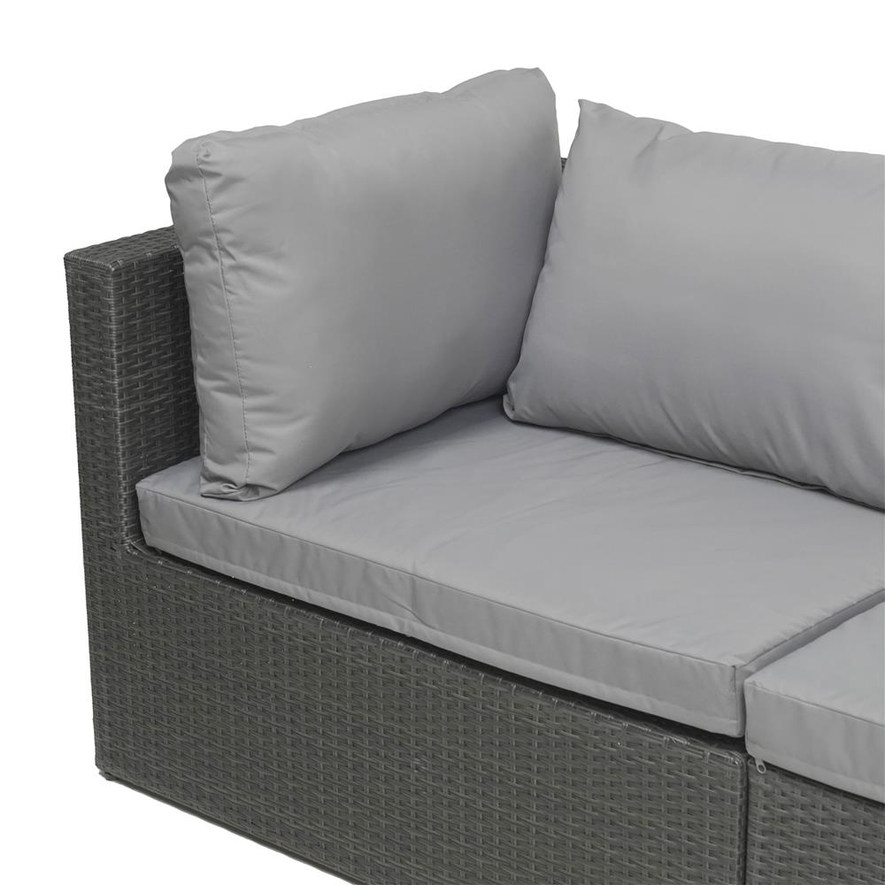 ชุดโซฟาสนาม 4 ที่นั่ง SPRING EXCELLE STRETCH สีดำ