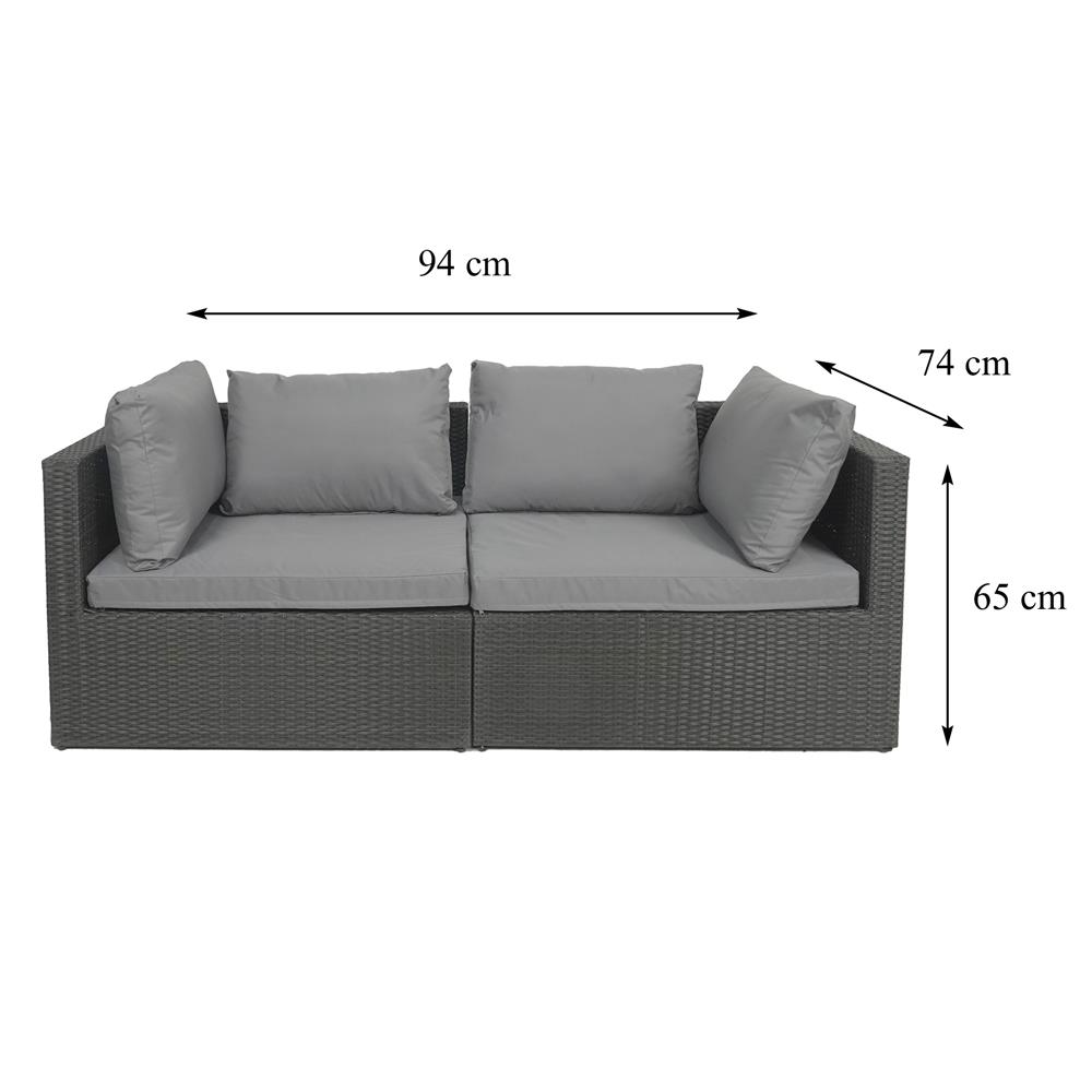 ชุดโซฟาสนาม 4 ที่นั่ง SPRING EXCELLE STRETCH สีดำ