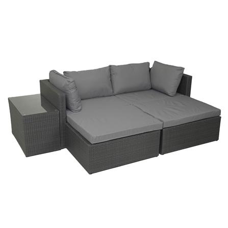 ชุดโซฟาสนาม 4 ที่นั่ง SPRING EXCELLE STRETCH สีดำ_0