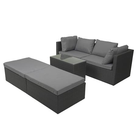 ชุดโซฟาสนาม 4 ที่นั่ง SPRING EXCELLE STRETCH สีดำ_5