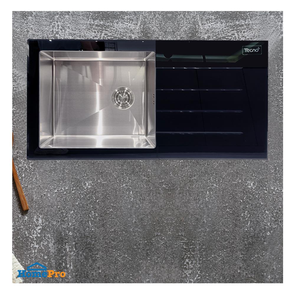 ซิงค์ฝัง 1 หลุม 1 ที่พัก TECNOPLUS 10050 GBS สีดำ
