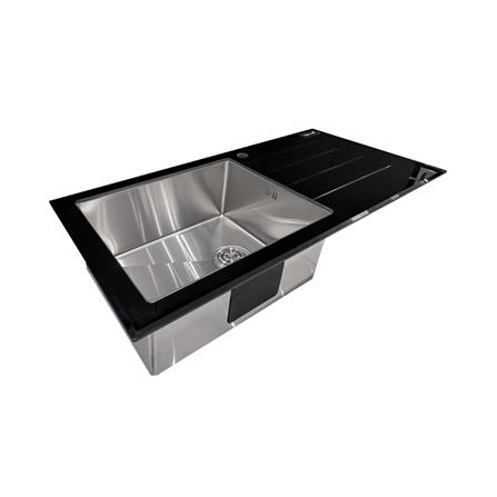 ซิงค์ฝัง 1 หลุม 1 ที่พัก TECNOPLUS 10050 GBS สีดำ_1