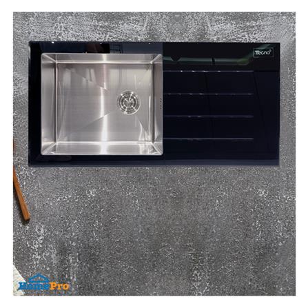 ซิงค์ฝัง 1 หลุม 1 ที่พัก TECNOPLUS 10050 GBS สีดำ_2