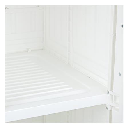 ตู้เสื้อผ้าพับเก็บได้ 4 ชั้น STACKO CLAIRE 69x50x136 ซม. สีขาว_4