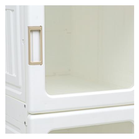 ตู้เสื้อผ้าพับเก็บได้ 4 ชั้น STACKO CLAIRE 69x50x136 ซม. สีขาว_5