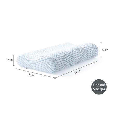 หมอนสุขภาพ เมมโมรี่โฟม TEMPUR ORIGINAL PILLOWS WITH SMARTCOOL TECHNOLOGY ไซซ์ QUEEN M 61x31x10 ซม. สีขาว_6