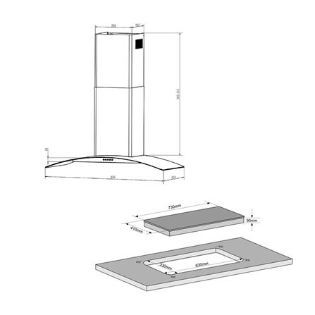 เตาฝัง+เครื่องดูดควัน TECNOSTAR HB111 GB+HD3490 BB_3
