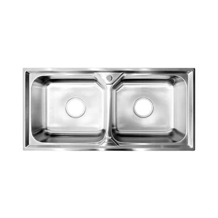 ซิงค์ฝัง 2 หลุม DYNA HOME DH-10048-DBS สีเงิน