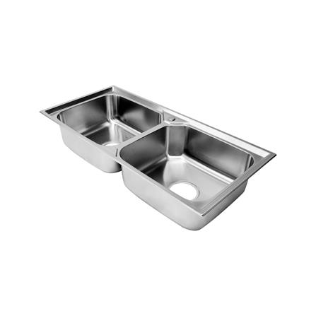 ซิงค์ฝัง 2 หลุม DYNA HOME DH-10048-DBS สีเงิน_1
