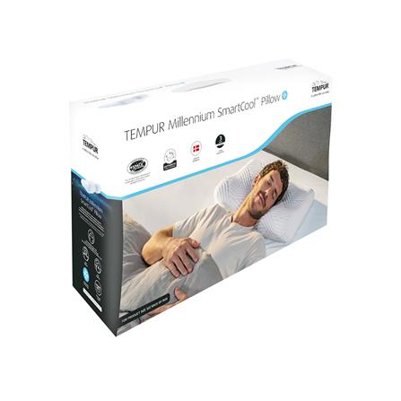 หมอนสุขภาพ เมมโมรี่โฟม TEMPUR MILLENNIUM PILLOW WITH SMARTCOOL TECHNOLOGY ไซซ์ L 54x32x12.5 ซม. สีขาว_1