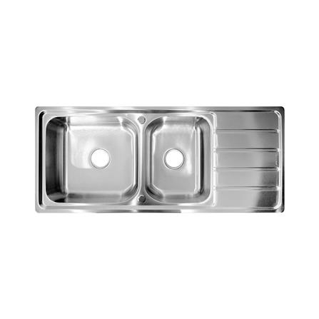ซิงค์ฝัง 2 หลุม 1 ที่พัก DYNA HOME DH-12050-EB สีเงิน