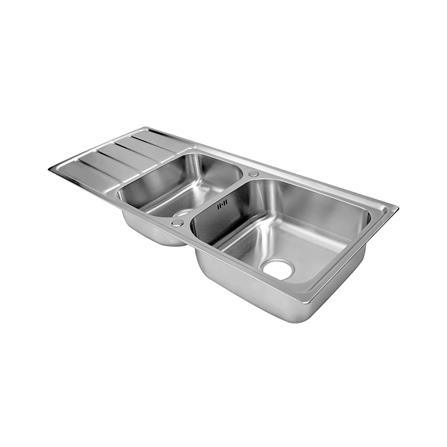 ซิงค์ฝัง 2 หลุม 1 ที่พัก DYNA HOME DH-12050-EB สีเงิน_2