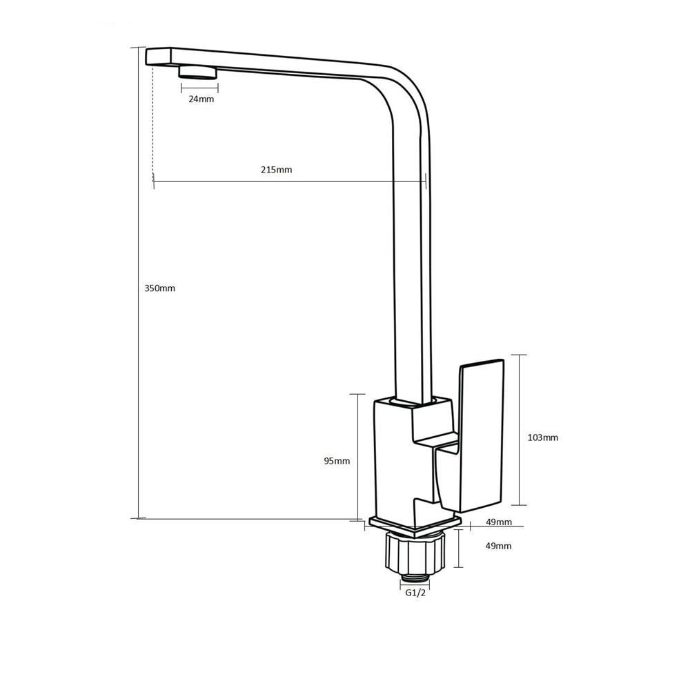 ก๊อกซิงค์เดี่ยวเคาน์เตอร์ RASLAND RA A124-A588 สีโครม