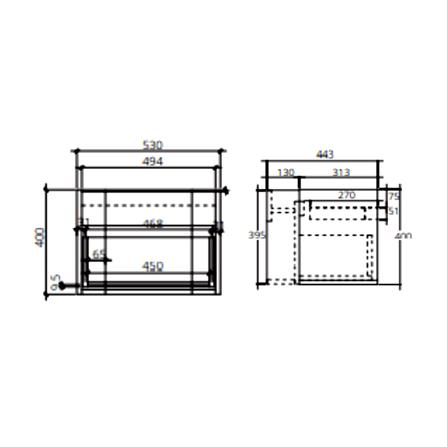 เคาน์เตอร์ COTTO V01582 สีเทา_1