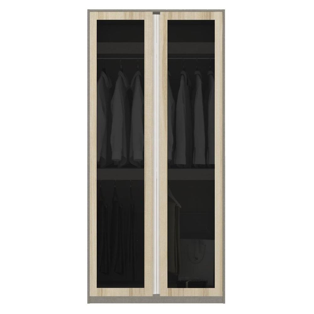 ตู้เสื้อผ้า 2 บานเปิด KONCEPT&nbsp;BLOX 19210443 100 ซม. สีไม้อ่อน