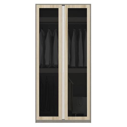 ตู้เสื้อผ้า 2 บานเปิด KONCEPT BLOX 19210443 100 ซม. สีไม้อ่อน_0