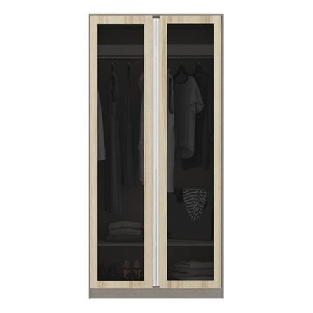 ตู้เสื้อผ้า 2 บานเปิด KONCEPT BLOX 19210430 100 ซม. สีไม้อ่อน_0