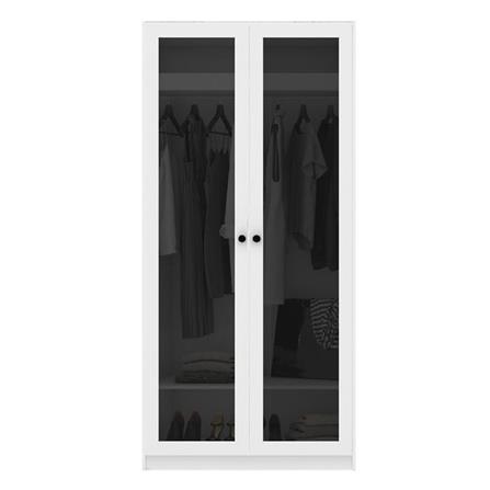 ตู้เสื้อผ้า 2 บานเปิด KONCEPT BLOX 19210422 100 ซม. สีขาว_0