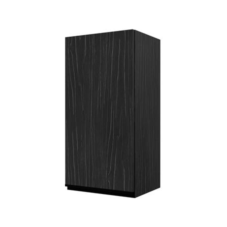 ตู้แขวนเดี่ยวบานเรียบ JUPITER SILKY OAK 40x80 ซม. สีดำ