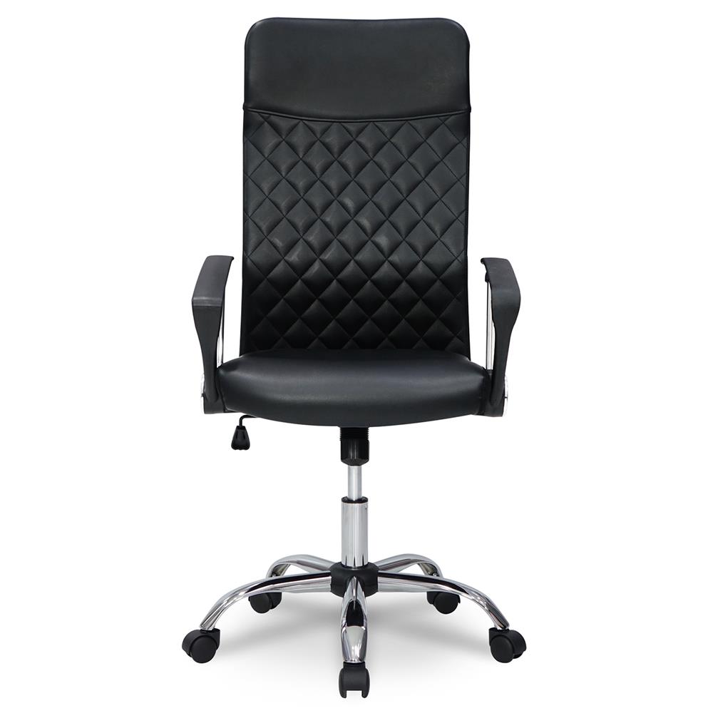 เก้าอี้สำนักงาน SURE DIAMOND PL-1232H PVC สีดำ