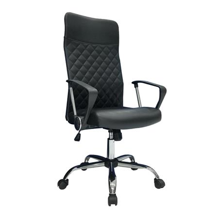 เก้าอี้สำนักงาน SURE DIAMOND PL-1232H PVC สีดำ_3