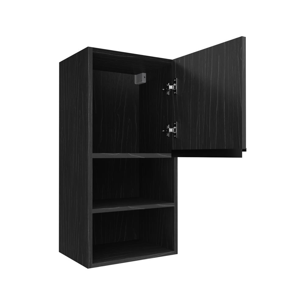 ตู้แขวนเดี่ยวบานเรียบพร้อมชั้น JUPITER SILKY OAK 40x80 ซม. สีดำ